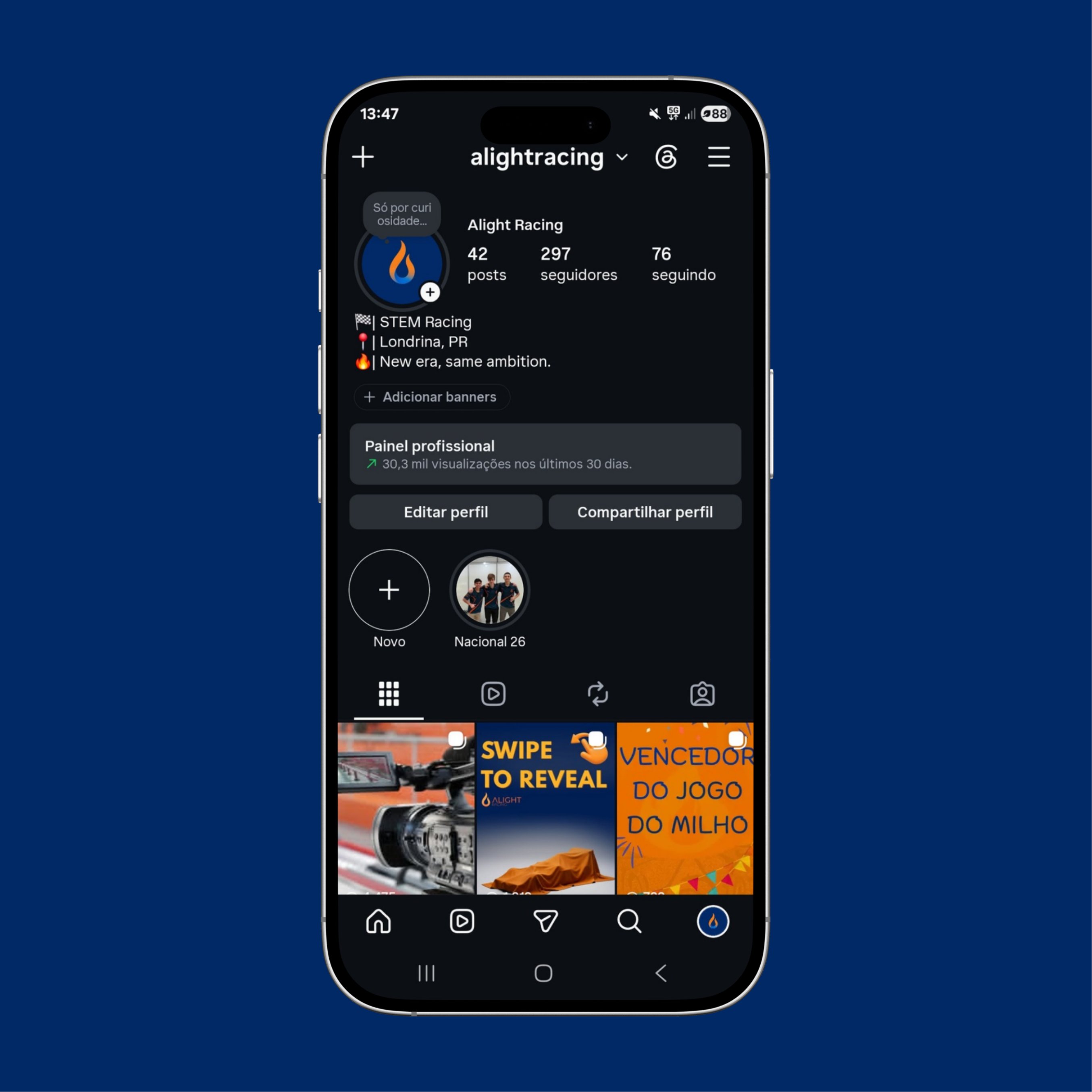 Social media promotion of the partnership