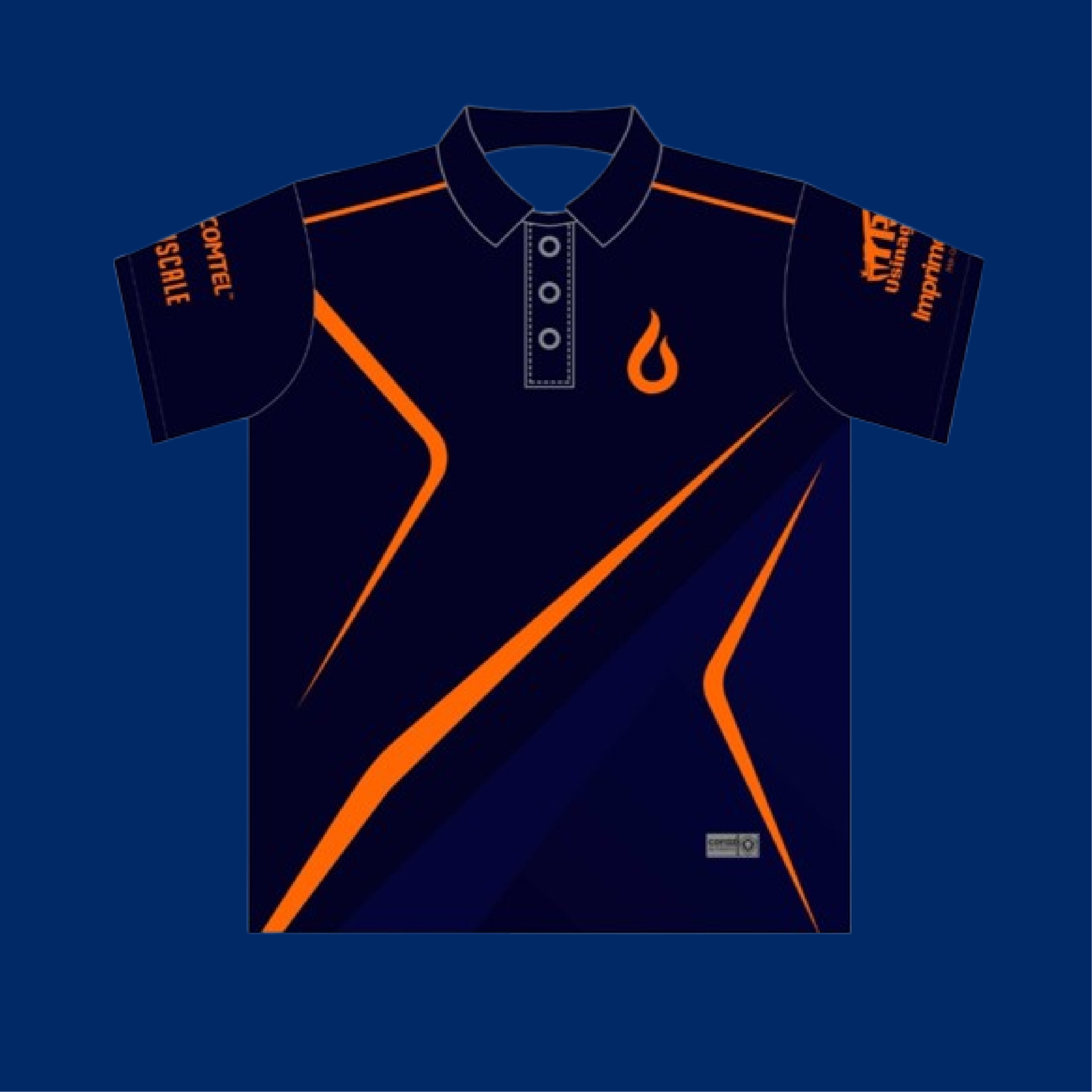 Logo displayed on the front of the uniform